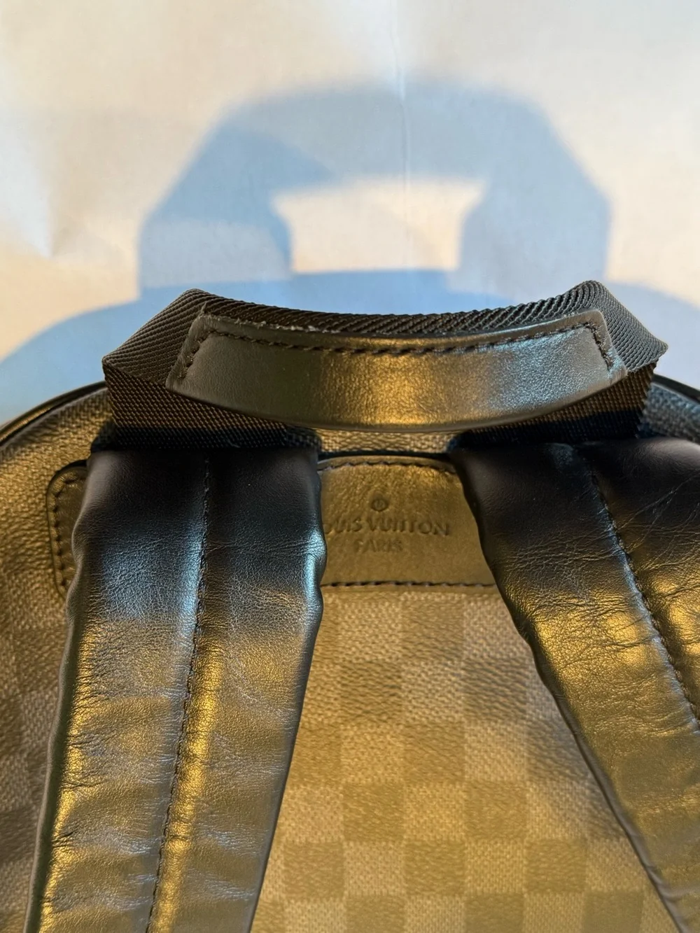 Louis Vuitton Black Damier Graphite Backpack with Front Zip Pocket